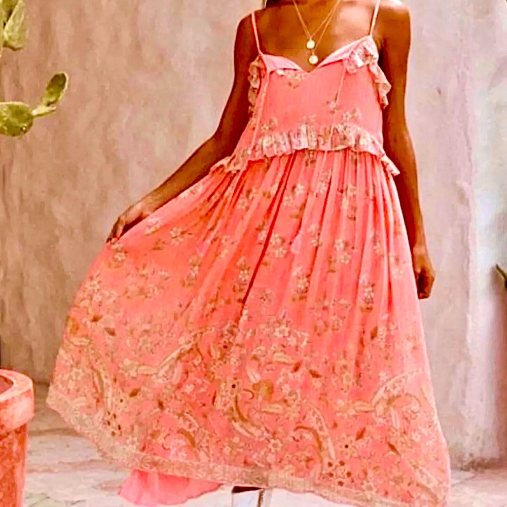 πΊπHPππΊ NWOT Spell & The Gypsy Hendrix Strappy Maxi Dress - Picture 1 of 16